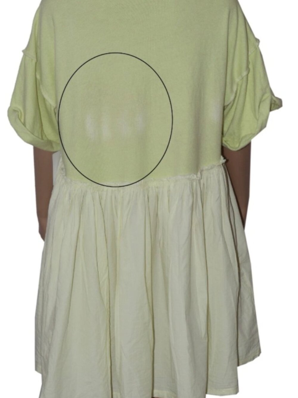 Free People Catalina Mini Dress Scoop Neck Cuffed Sleeves Babydoll M - Picture 4 of 6